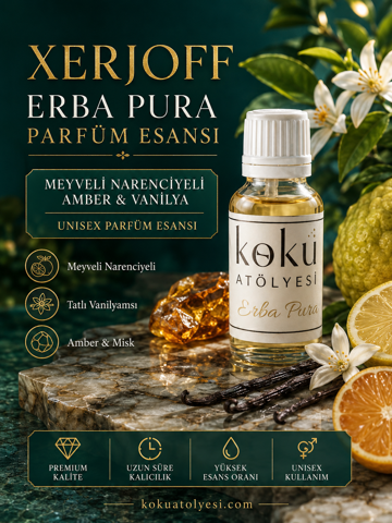 Erba Pura Esintili Unisex Parfüm Esansı | Meyveli, Narenciyeli ve Amberli Koku