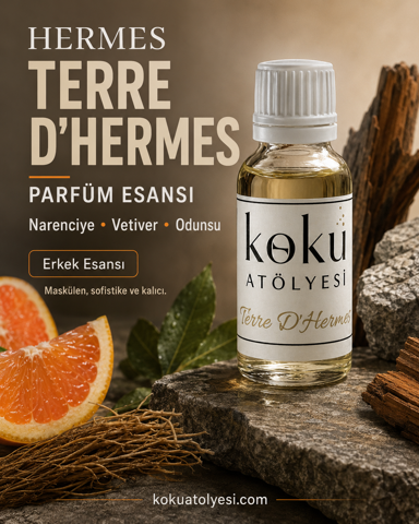 Terre D’Hermes Esintili Erkek Parfüm Esansı | Narenciye, Vetiver ve Odunsu Notalı
