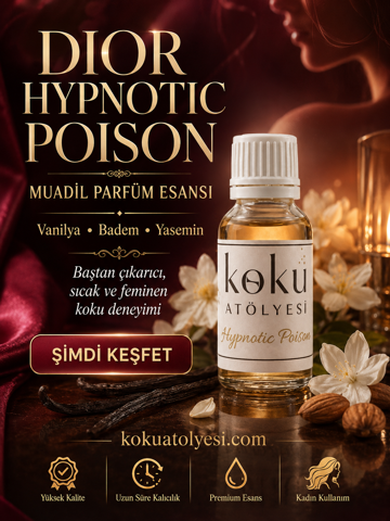 Hypnotic Poison Esintili Kadın Parfüm Esansı | Vanilya, Badem ve Yasemin Notalı