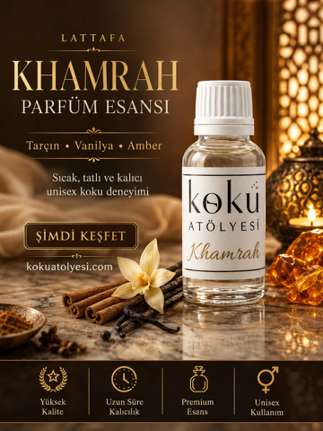 Khamrah Esintili Unisex Parfüm Esansı | Tarçın, Vanilya ve Amber Notalı