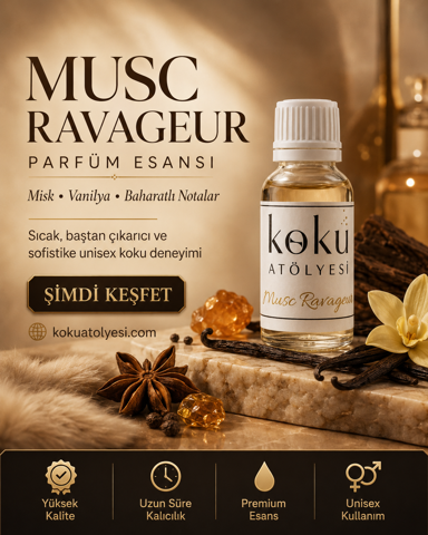 Musc Ravageur Esintili Unisex Parfüm Esansı | Misk, Vanilya ve Baharatlı Notalı