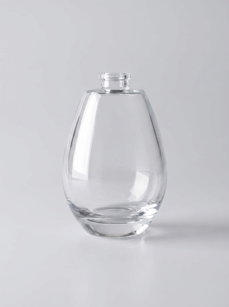 Oval Aura 50 ML Cam Parfüm Şişesi | Şeffaf Boş Parfüm Şişesi