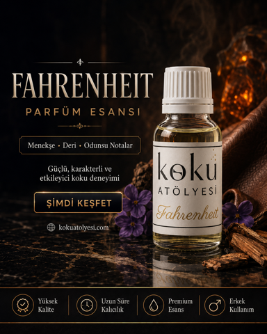 Fahrenheit Muadili Parfüm Esansı | Deri, Menekşe ve Odunsu Notalı Erkek Esansı