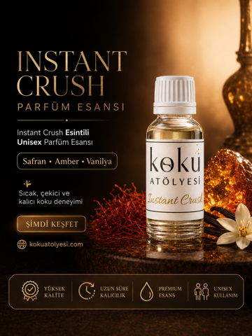 Instant Crush Esintili Unisex Parfüm Esansı | Safran, Amber ve Vanilya Notalı