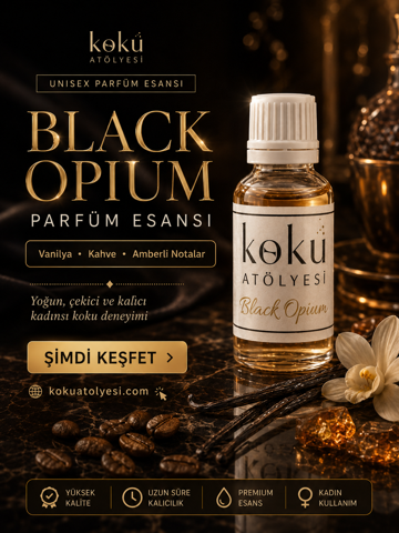 Black Opium Esintili Kadın Parfüm Esansı | Kahve, Vanilya ve Amber Notalı