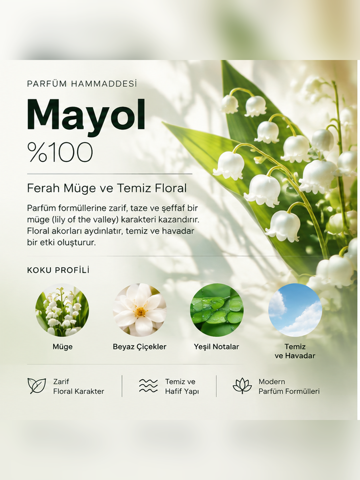 Mayol %100 | Ferah Müge ve Temiz Floral Parfüm Hammaddesi