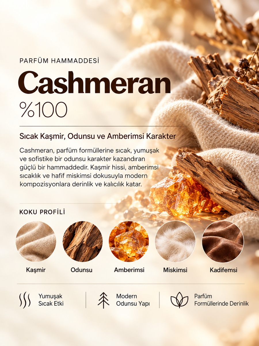 Cashmeran %100 | Kaşmir, Odunsu, Amberimsi ve Misk Karakterli Parfüm Hammaddesi