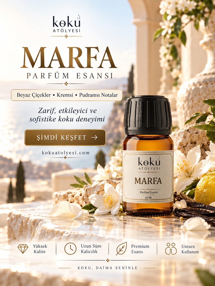 Marfa Esintili Parfüm Esansı | Beyaz Çiçek, Kremsi ve Vanilyamsı Notalı 2