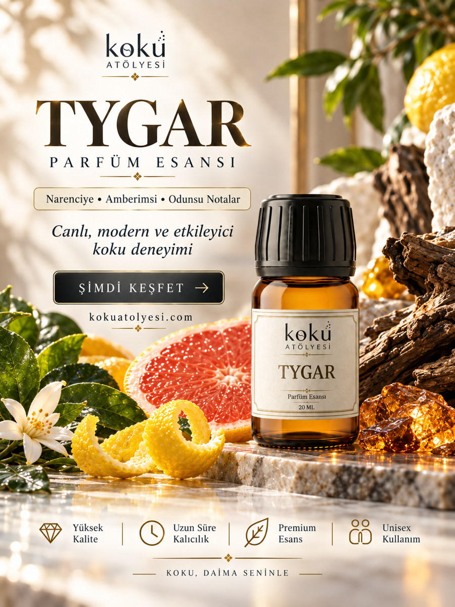 Tygar Esintili Parfüm Esansı | Narenciye, Amberimsi ve Odunsu Notalı 2