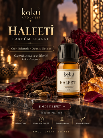 Halfeti Esintili Parfüm Esansı | Gül, Baharatlı ve Odunsu Notalı