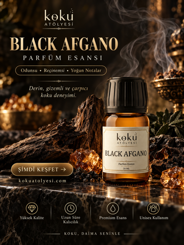 Black Afgano Esintili Parfüm Esansı | Odunsu, Reçinemsi ve Yoğun Notalı