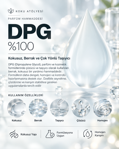 DPG (Dipropilen Glikol) %100 | Kokusuz, Berrak ve Çok Yönlü Parfüm Hammaddesi