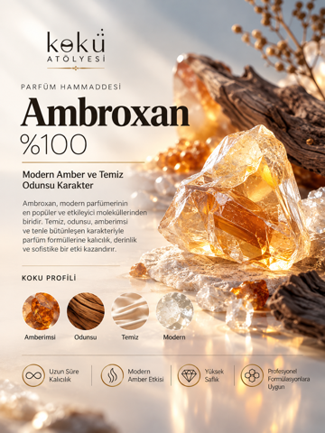 Ambroxan %100 | Amberimsi, Odunsu ve Kalıcı Parfüm Hammaddesi