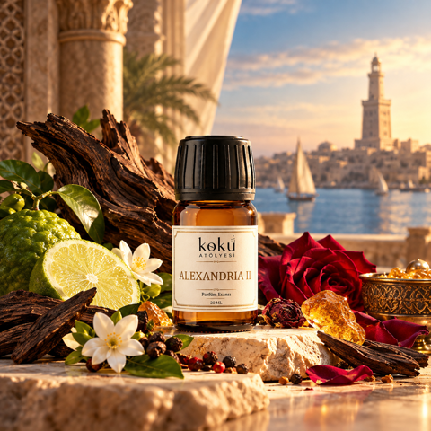 Alexandria II Parfüm Esansı | Oud, Amber, Gül ve Odunsu Notalı
