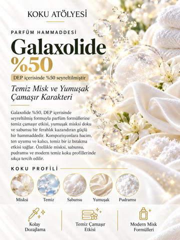 Galaxolide %50 (DEP) – Beyaz Misk Parfüm Hammaddesi