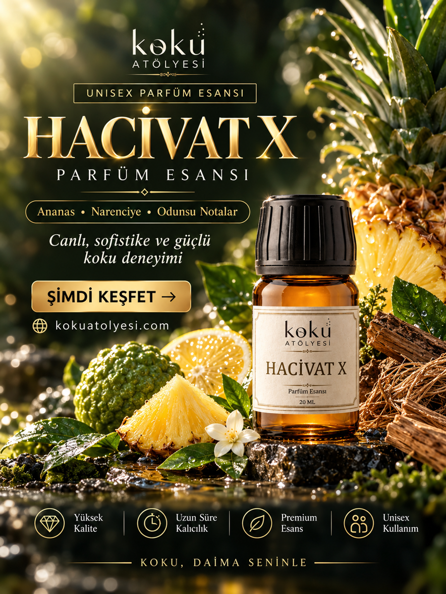 Hacivat X Parfüm Esansı | Ananas, Narenciye ve Odunsu Notalı Unisex Koku 2