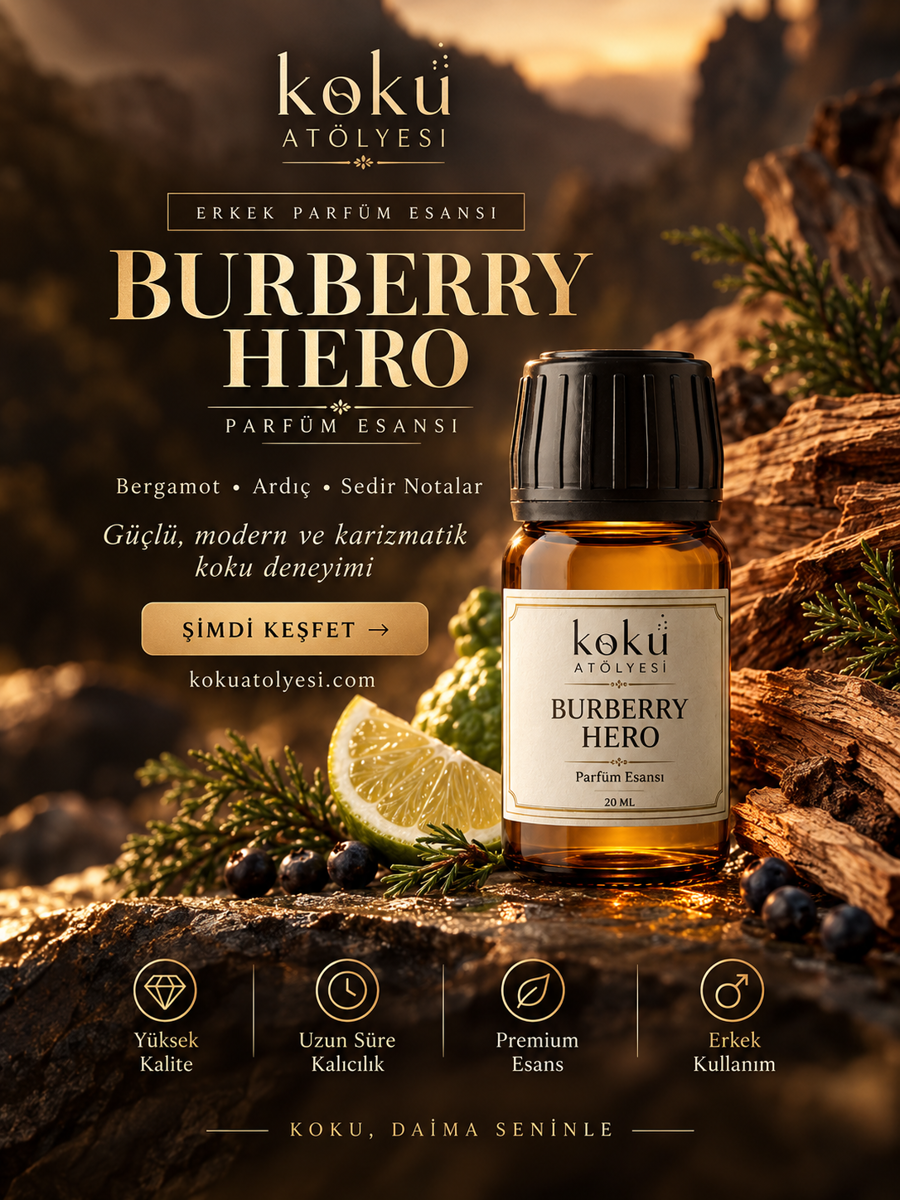 Hero Parfüm Esintili Esansı | Bergamot, Ardıç ve Sedir Notalı Erkek Kokusu 2